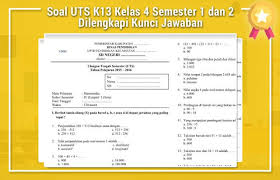 Miliki Segera Soal Uts K13 Kelas 4 Semester 1 Dan 2 Dilengkapi Kunci Jawaban Yang Sudah Dikemas Menggunakan Perangkat Lunak Doc Dan Pd Semester Education Words