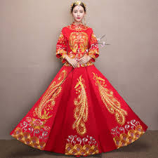 Catalogo ufficiale con immagini e prezzi dei vestiti da sposa dei principali atelier. Migliore Sconto Delle Donne Phoenix Asiatico Vestito Da Cerimonia Nuziale Della Sposa Abito Fatto A Mano Del Ricamo Cheongsam Rosso Orientale Cinese Qipao Della Signora Han Fu Che Coprono Il Vestito February