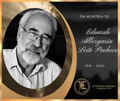 Eduardo Albergaria Leite Pacheco Faleceu na passada quinta-feira, dia 30 de  janeiro de 2025, no Hospital de Navarra, Espanha, aos 73 anos de idade,  Eduardo Albergaria Leite Pacheco, casado com Isabel Maria