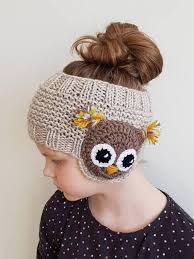 owl headband winter accessory ear warmer knit headband earmuffs kids outfit crochet appliques owl motifs girls accessories handmade toca de croche touca de croche infantil gorro de croche