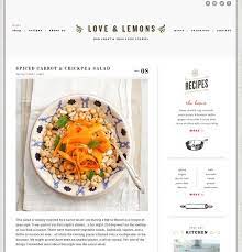 Love And Lemons Food Blog Design Blog Layout Design Food Graphic Design