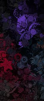  Ios 11 Iphone X Black Purple Pink Floral Simple Abstract Apple Wallpaper Iph Vintage Flowers Wallpaper Live Wallpaper Iphone Flower Background Iphone