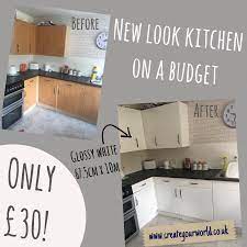 D C Fix Sticky Back Plastic Glossy White Ral 9016 67 5cm X 10m Kitchen On A Budget Sticky Back Plastic Kitchen Makeover