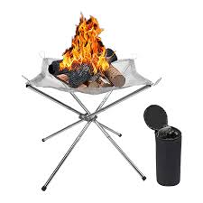 Fire pit types explained plus everything you need to know about fuels and building your own diy fire pit. Portable Fire Pit Stainless Steel Folding Mesh Net Camping Firepit
