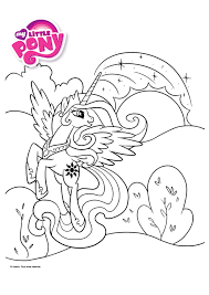 Princesse nella et licorne trinket. Coloriage My Little Pony Princesse Celestia