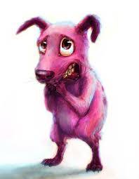 Courage The Cowardly Dog Art Print By Cinemamind X Small In 2020 Dog Art Dog Print Art Dog Animation