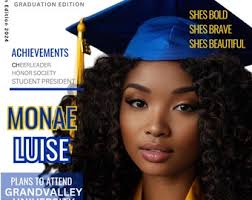 Graduation Magazine Cover, Magazine Cover Prom, Homecoming, Birthday  Template Can Be Edited in Canva Pro