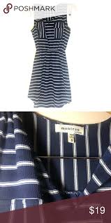 monteau navy striped dress lovely dress navy in color size