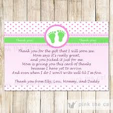I'm just grateful i was able to find a baby shower bingo game that came in purple as the baby shower had a color scheme of purple and teal and most of the baby shower printables online were either. Pink Green Baby Shower Thank You Note Polka Dots Baby Feet Greeting Pink The Cat