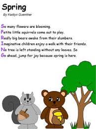 Spring Poem Kids Poems Spring Poem Poems