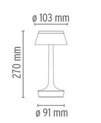 By philippe starck , 2015. Flos Bon Jour Unplugged Chrom Prediger Lichtberater