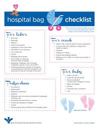 Printable Checklist Birth Plans For First Time Moms Hospital Bag Checklist For New Moms Infographic Bon Secours 757 Good Health Blog Hospital Bag Checklist Newborn Advice Hospital Bag For Mom To Be