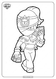 Free Printable Brawl Stars Ninja Tara Coloring Pages Star Coloring Pages Coloring Pages Drawings