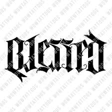The creepy text generator provides the users with a number of scary text styles to choose from. Blessed Cursed Ambigram Tattoo Instant Download Design Stencil S Wow Tattoos