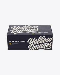 Download Glossy Box Psd Mockup Front View High Angle Shot PSD Mockup Templates