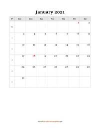 Today, we are going to present you a dedicated template in high quality. January 2021 Free Calendar Tempplate Free Calendar Template Com