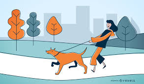 Senses of sight, sound and touch. Aiko Geht Ihren Hund Vektor Download