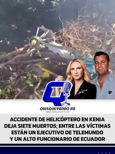 Kenia. Siete personas murieron este miércoles luego de que un helicóptero  turístico se estrellara cerca del monte Ololokwe, en el norte de Kenia, en  una zona de difícil acceso y frecuentada por ...