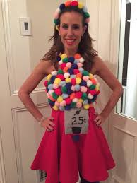 It's silly and a great excuse to wear copious amounts of pom poms. Diy Gumball Machine Halloween Costume