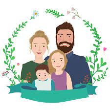 Unicorn_tail I Will Draw Cartoon Family Portrait For 20 On Fiverrcom Family Cartoon Family Drawing Portrait Cartoon