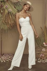 All Your Heart White Lace Strapless Jumpsuit Wedding Dress Jumpsuit White Lace Jumpsuit Lace Jumpsuit