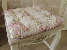 pink rose vintage chic seat cushion