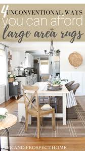 Rugs in a dining room design might sound strange, but wait till you see the photos! 4 Unconventional Ways To Afford Area Rugs Pine And Prospect Home
