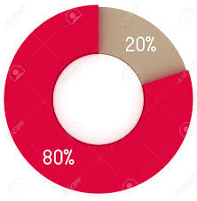 20 80 Red And Brown Pie Chart Infographics