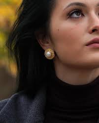 Vintage Wedding Earrings Gold