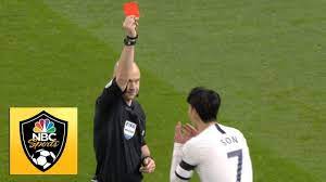 Reasonable people can disagree on whether or not the initial foul was worthy of a red card or not. Heung Min Son Gets Red Card For Violent Conduct On Antonio Rudiger Premier League Nbc Sports Youtube