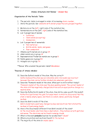 Atomic structure and periodic table review worksheet answers from atomic structure. 2