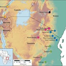 Atlas mts., mt kilimanjaro, ethiopian plateau, congo basin, kalahari desert. Map Of East Africa Showing Major Mountain Blocks And Volcanic Features Download Scientific Diagram