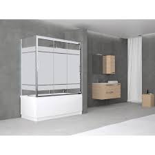 Pare Baignoire Integral H 150 X L 70 Cm Verre De Securite Serigraphie Elyt Baignoire Baignoire Angle Et Verre