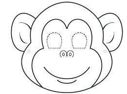 Animal Faces Coloring Pages Monkey Face Page Best Mask Ideas On Monkey Mask Monkey Template Coloring Mask
