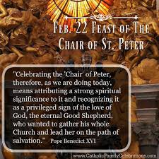 for more ideas on what to do eat and pray on this feastday of the chair of st peter feb 22 go to the website peter feast catholic feast days