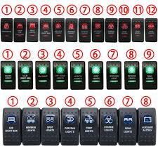 1x 12v 24v Car Marine Boat Rv Toggle Rocker Switch Led Light Bar Work Fog Rear On Off 5 Pin 12v 20a 24v 10a Review Led Light Bars Bar Lighting Led Lights