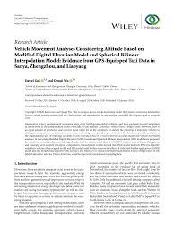 ¿cuando fue que me volvi tan invisible?, ¿cuando me perdí a mi mismo?, es raro, las palabras que salen de mi boca se sienten. Pdf Vehicle Movement Analyses Considering Altitude Based On Modified Digital Elevation Model And Spherical Bilinear Interpolation Model Evidence From Gps Equipped Taxi Data In Sanya Zhengzhou And Liaoyang