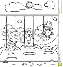 Marvellous ideas free playground coloring pages 35 sign coloring. Three Littlehildrenoloring Page Stock Illustration Hand Drawnute Playing Swing Playground Kids Free Pages Samson And Delilah Stephenbenedictdyson