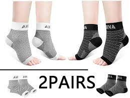 Avidda Plantar Fasciitis Socks 2 Pairs Ankle Brace Compression Foot Sleeves For Women Men Foot Support For Ankle Braces Foot Sleeves Plantar Fasciitis Sock
