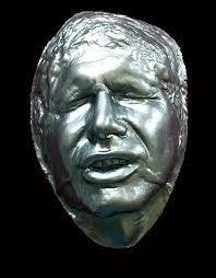 Han Solo in Carbonite Harrison Ford Life Mask Prop Star Wars Empire Jedi