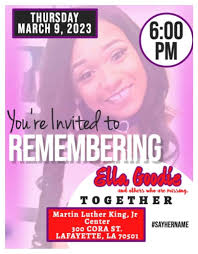 Please come and join us to keep my first cousin Ella Goodie's name out  there. #helpfindella #SayHerName it's going to a year