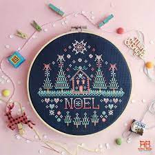 Gnomes merry christmas santa claus modern christmas sampler. 9 Christmas Themed Cross Stitch Patterns