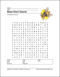 bees wordsearch vocabulary crossword and more