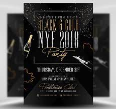 Please note the text class is not editable! Black Gold Nye Flyer Template Flyerheroes
