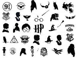 Harry potter and the deathly hallows: Harry Potter Svg Potter Svg Harry Potter Silhouettes Hogwarts Svg Gryffindor Svg Instan Harry Potter Tattoos Digitales Papier Kleine Harry Potter Tattoos