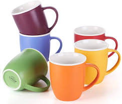 Amazon Com Lifver 18 Ounces Coffee Mugs Large Porcelain Cups For Coffee Tea Cocoa Set Of 6 Multi Colors Coffee Cups Mugs If you drop a porcelain mug on the ground, it will likely shatter.