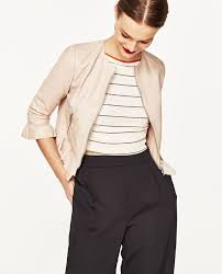 Cazadora Efecto Piel Volantes Disponible En Mas Colores Leather Jacket Outfits Vegan Leather Jacket Frill Jackets