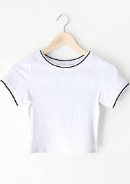Black And White Crop Top Contrast Trim Crop Top Nyc Clothes Tops Crop Tops
