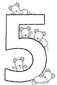 Numero 5 Para Colorear