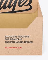Packaging box & soap free mockup. Kraft Empty Display Box Mockup In Box Mockups On Yellow Images Object Mockups